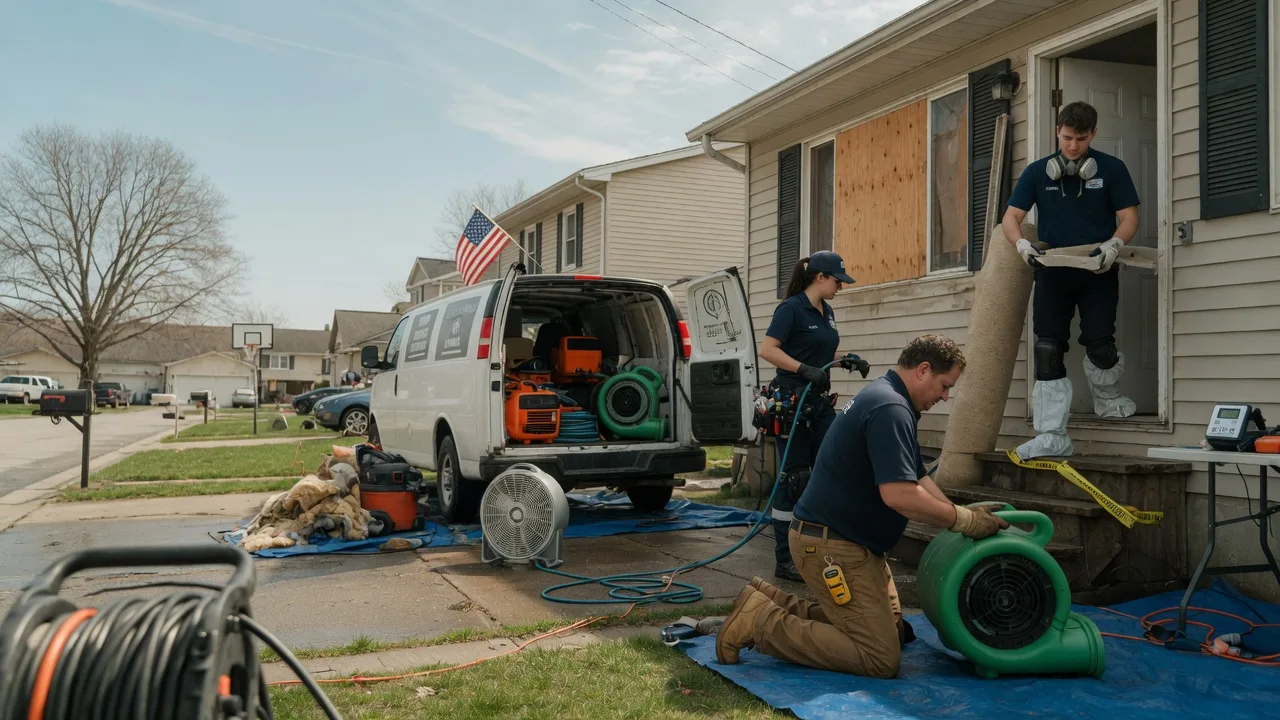 Water Damage Restoration in Bloomington, IL near me